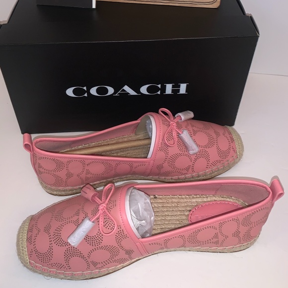 NWT - COACH DUSTY ROSE PERFORATED Espadrilles - 8B - Picture 9 of 11